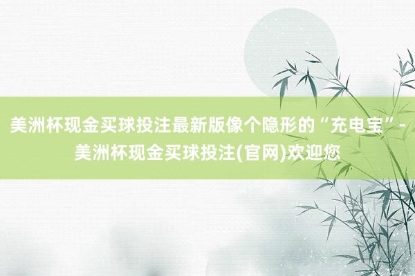 美洲杯现金买球投注最新版像个隐形的“充电宝”-美洲杯现金买球投注(官网)欢迎您
