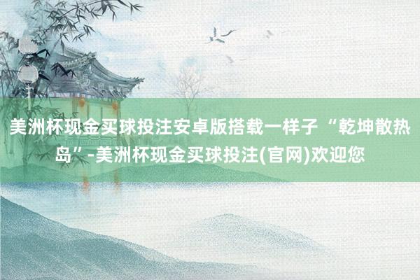 美洲杯现金买球投注安卓版搭载一样子 “乾坤散热岛”-美洲杯现金买球投注(官网)欢迎您