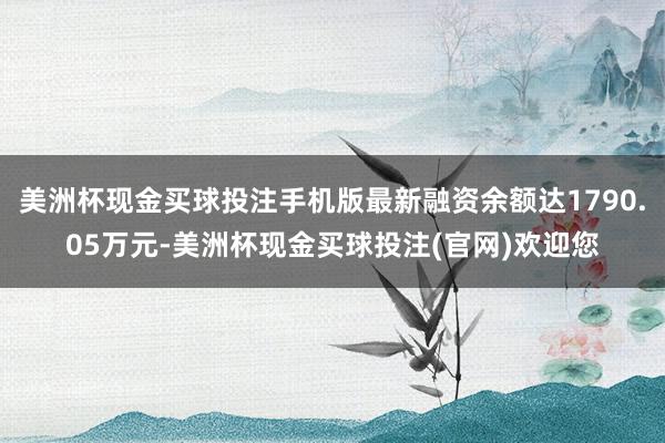 美洲杯现金买球投注手机版最新融资余额达1790.05万元-美洲杯现金买球投注(官网)欢迎您
