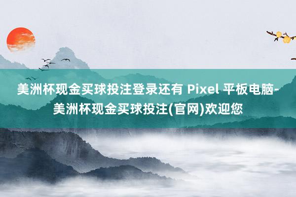 美洲杯现金买球投注登录还有 Pixel 平板电脑-美洲杯现金买球投注(官网)欢迎您
