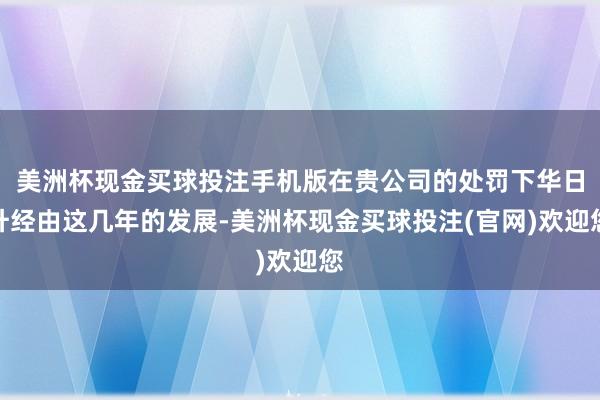 美洲杯现金买球投注手机版在贵公司的处罚下华日升经由这几年的发展-美洲杯现金买球投注(官网)欢迎您