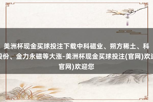 美洲杯现金买球投注下载中科磁业、朔方稀土、科恒股份、金力永磁等大涨-美洲杯现金买球投注(官网)欢迎您