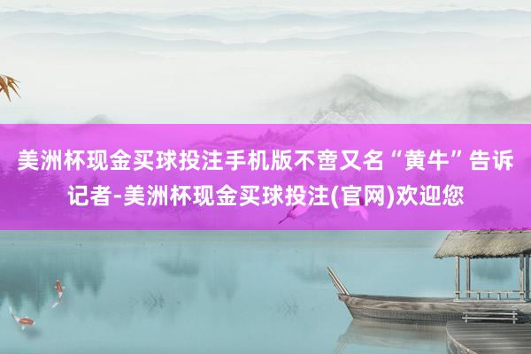 美洲杯现金买球投注手机版　　不啻又名“黄牛”告诉记者-美洲杯现金买球投注(官网)欢迎您