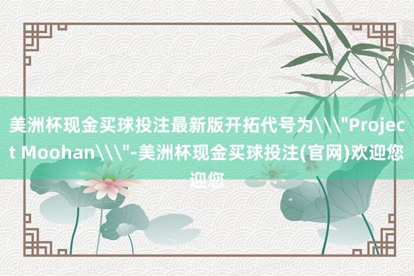 美洲杯现金买球投注最新版开拓代号为\＂Project Moohan\＂-美洲杯现金买球投注(官网)欢迎您