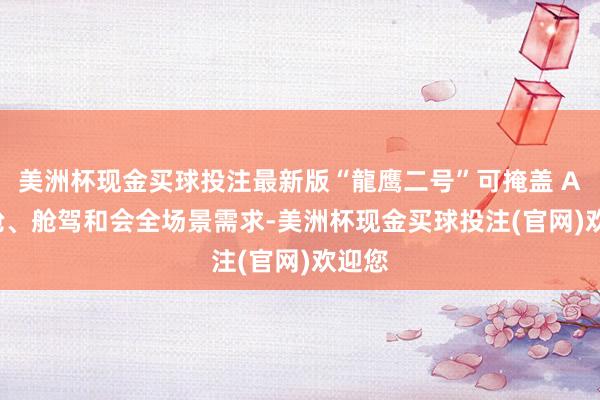 美洲杯现金买球投注最新版“龍鹰二号”可掩盖 AI 座舱、舱驾和会全场景需求-美洲杯现金买球投注(官网)欢迎您