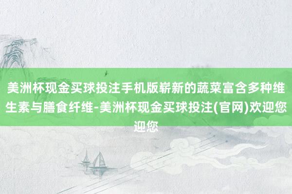 美洲杯现金买球投注手机版崭新的蔬菜富含多种维生素与膳食纤维-美洲杯现金买球投注(官网)欢迎您